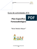 Guía de Actividades N°4 - NMM - Fonoaudióloga Escuela de Lenguaje
