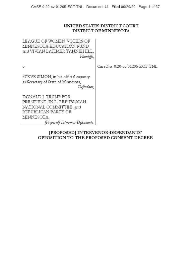 41 Opp To Consent Decree PDF Consent Decree Burden Of Proof (Law)