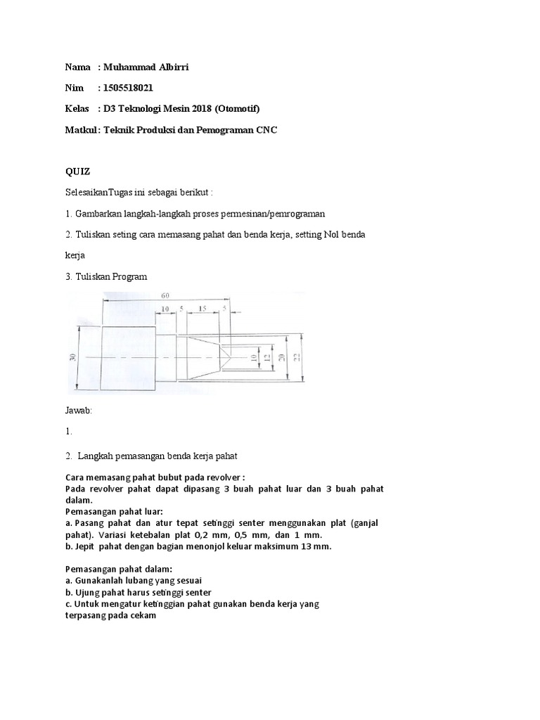 Panduan Pemrograman CNC Bubut | PDF