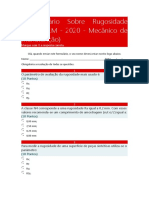 Questionário Sobre Rugosidade M1M