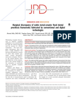 Marginal Discrepancy of Noble Metal-Ceramic Fixed Dental Prosthesis Frameworks Fabricated by Conventional and Digital Technologies