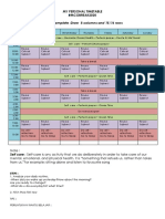 Personal timetable for MCO break 2020