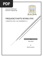 Frequency Shifte Keying: University of Nineveh Electronic Engineering