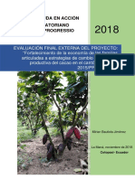 Fortalecimiento de la economía de las familias articuladas a estrategias de cambio en la matriz productiva del cacao en el cantón La Maná