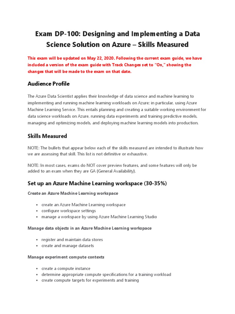 DP-100 Online Tests