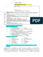 Prepositions On Time: Exercise On Prepositions - Time (At, In, On) Fill in The Correct Prepositions