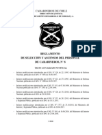 Carabineros de Chile: Reglamento de Selección Y Ascensos Del Personal de Carabineros, #8