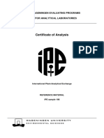 Certificate of Analysis: Wageningen Evaluating Programs For Analytical Laboratories