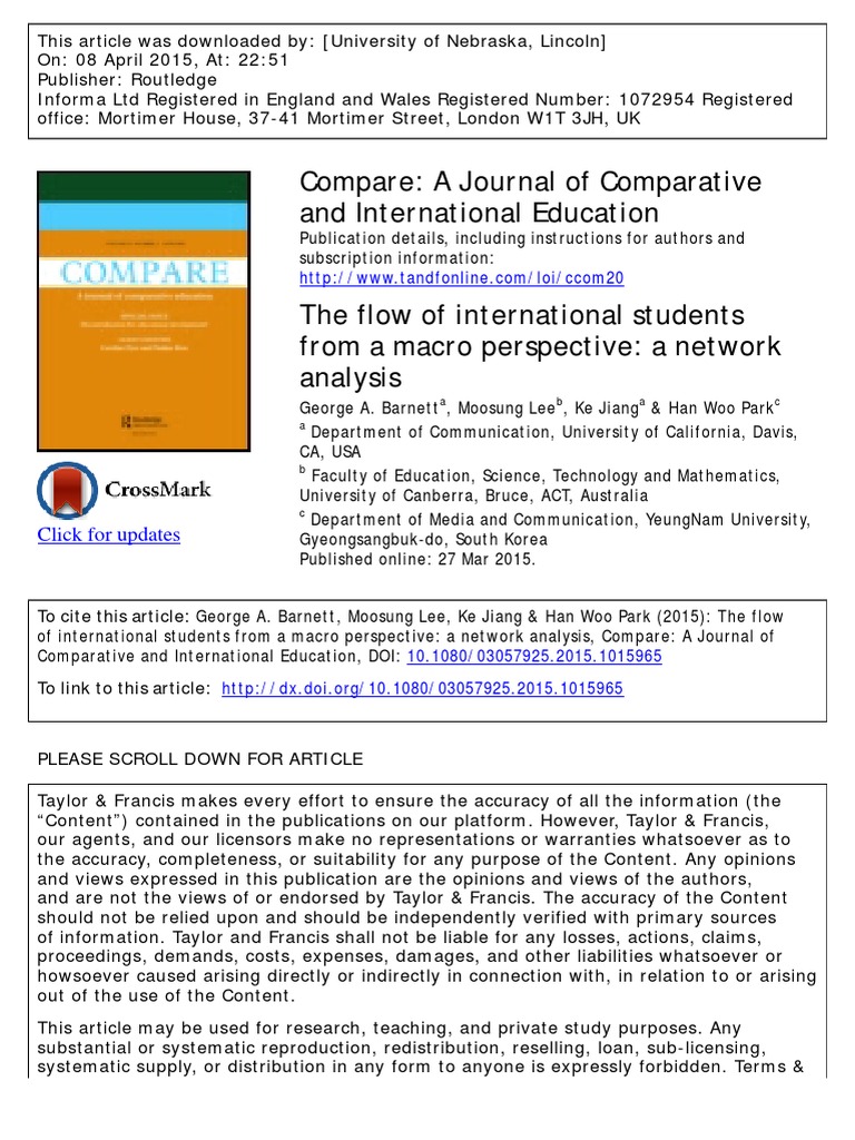 Compare: A Journal of Comparative and International Education | PDF ...