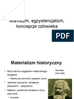 Marksizm Egzystencjalizm Koncepcjeczlowieka