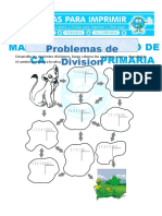 Ficha Problemas de Division para Cuarto de Primaria