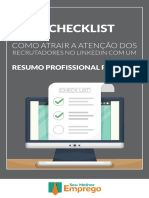 LinkedIn - Checklist Como Atrair Atenção Recrutadores Com Um Resumo Profissional Perfeito - PDF Versão 1