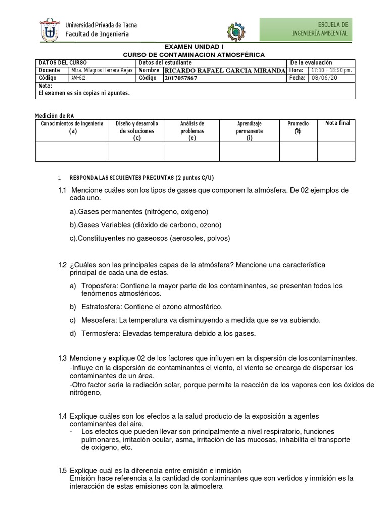 Diferencia entre emisión e inmisión | PDF | Atmósfera | Ozono