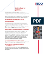 Amendments to the Cyprus Tax Dec 2010
