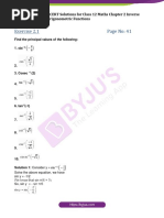 NCERT Solutons For Class 12 Maths Chapter 2 Inverse Trigonometric Functions PDF