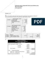 Topic 7: Cash Management and Control, Preparation Bank Reconciliations and Maintaining A Petty Cash System Solutions To Tutorial Questions