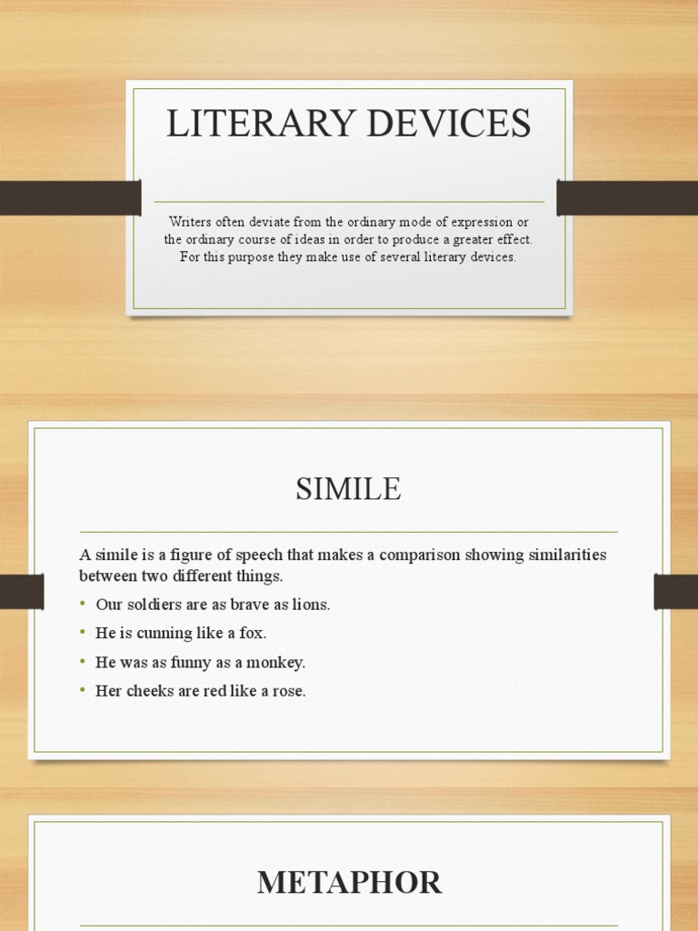 Examples of Literary Devices Explained | PDF | Language Arts ...