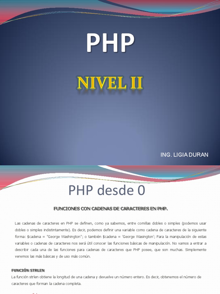 PHP Nivel Ii | PDF | Estructura de datos de matriz | Matriz (Matemáticas)