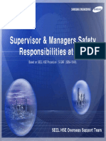Supervisor & Managers Safety Responsibilities at Site: SECL HSE Overseas Support Team