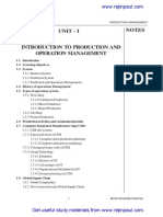 Notes Production - Operation - Management - Notes PDF