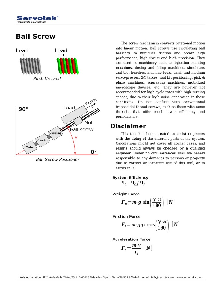 Ball Screw Mechanism Guide | PDF | Machines | Screw