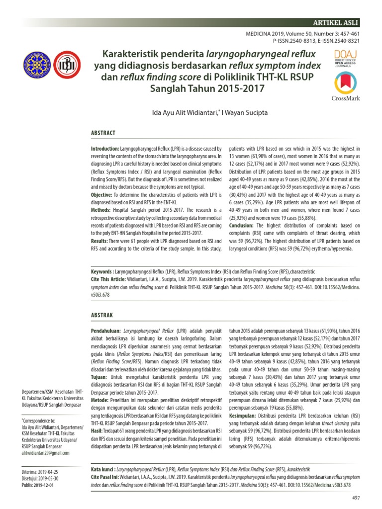 LPR Patient Characteristics: RSI & RFS Analysis | PDF ...