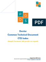 Dossier Common Technical Document CTD Index: (Sample Document Will Provide On Request)