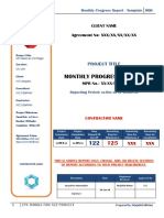 Monthly Progress Report - Template