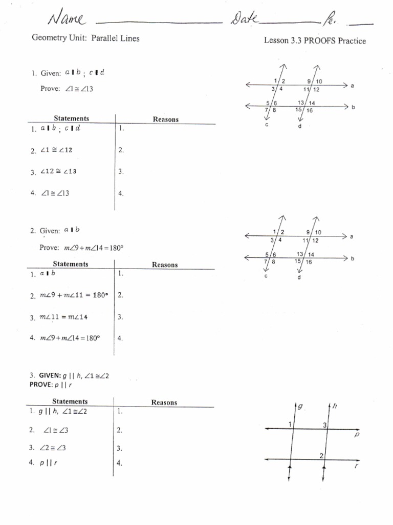Proving a Geometric Statement Using Parallel Lines and Transversals, image size:768x1024