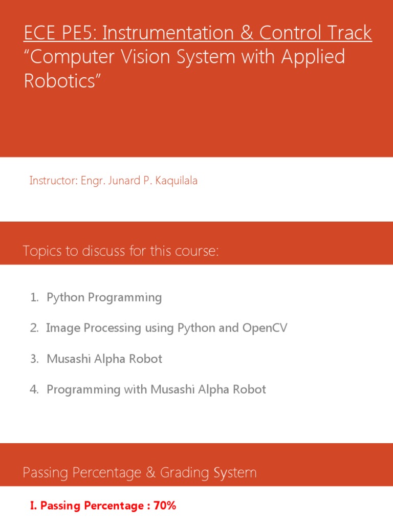 ECE PE5: Instrumentation & Control Track 