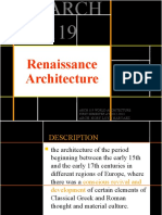 Renaissance Architecture Seminar