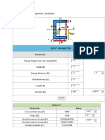 C Channel Section Properties Calculator