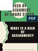 Deed of Assignment Explanation