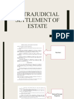 Extrajudicial Settlement of Estate Sasmple