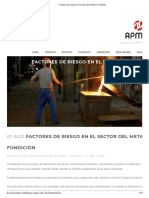 Factores de Riesgo en El Sector Del Metal (I) - Fundición
