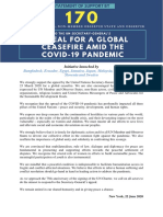 Statement of Support To UNSG Appeal For A Global Ceasefire Amid The COVID-19 Pandemic