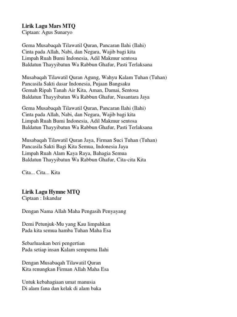 Mars Mtq Pdf