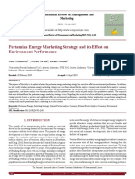 Pertamina Energy Marketing Strategy and Its Effect On Environment Performance