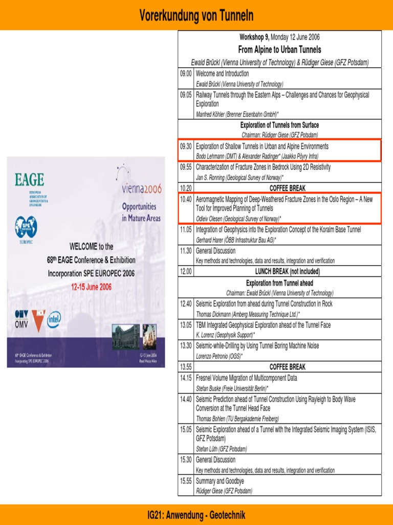 Geophysical Methods for Lobau Tunnel | PDF | Reflection Seismology ...