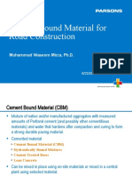 Cement Bound Material For Road Construction: Muhammad Waseem Mirza, PH.D