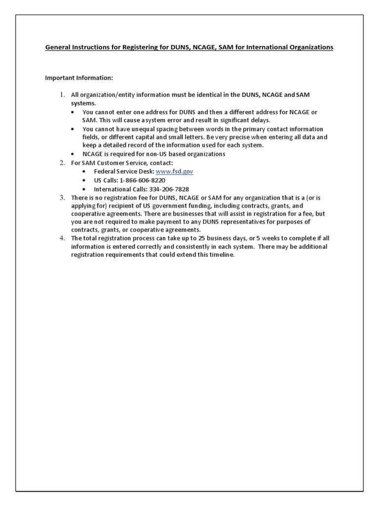SAM Registration Guide International Compressed v1 | Download Free PDF ...