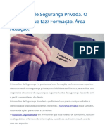 Consultor de Segurança Privada O