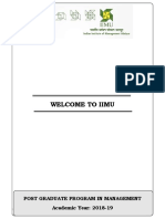 Welcome to IIMU's Post Graduate Program in Management