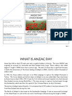 ANZAC Choice Board PDF