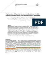 Optimization of Operating Parameters of Continuous Catalytic Naphtha Reforming Process Using Response Surface Methodology