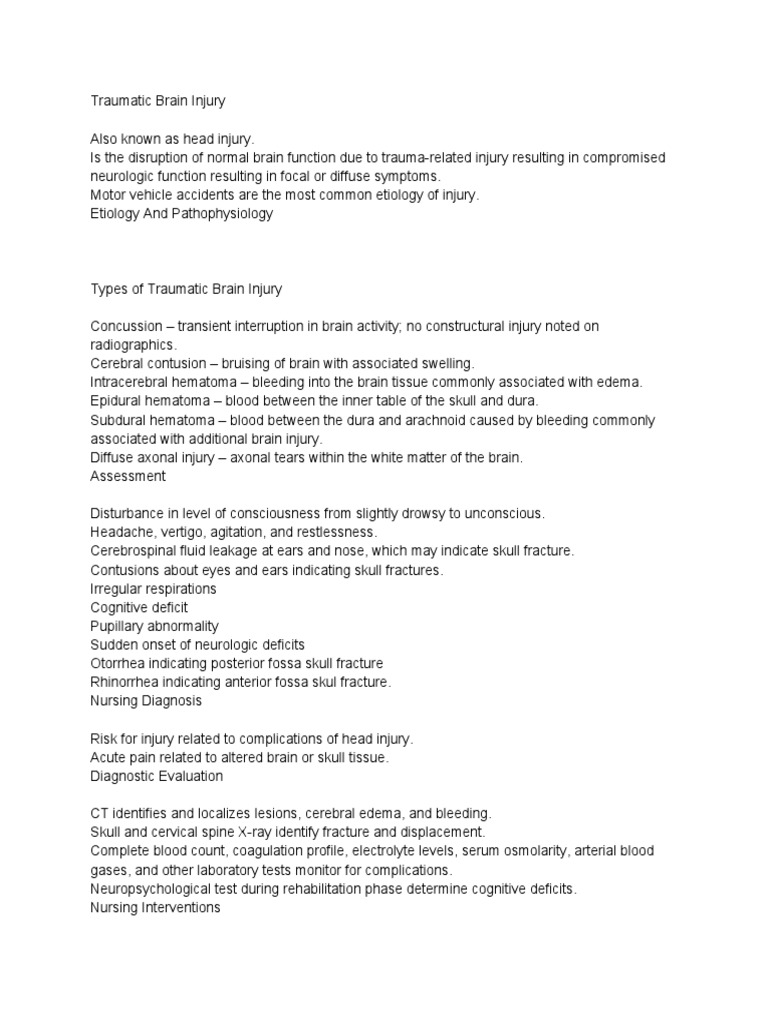 Head Trauma | PDF | Traumatic Brain Injury | Clinical Medicine
