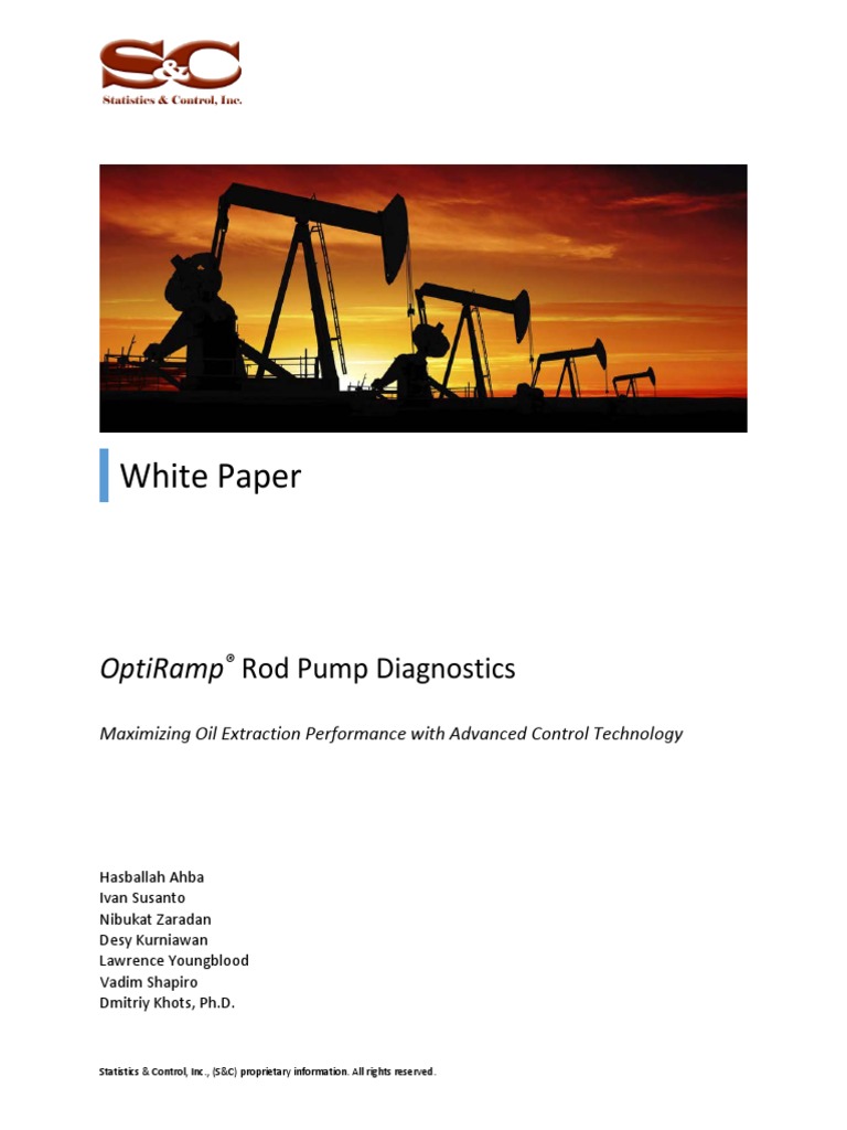 OptiRamp Rod Pump Diagnostics PDF PDF Statistical Classification