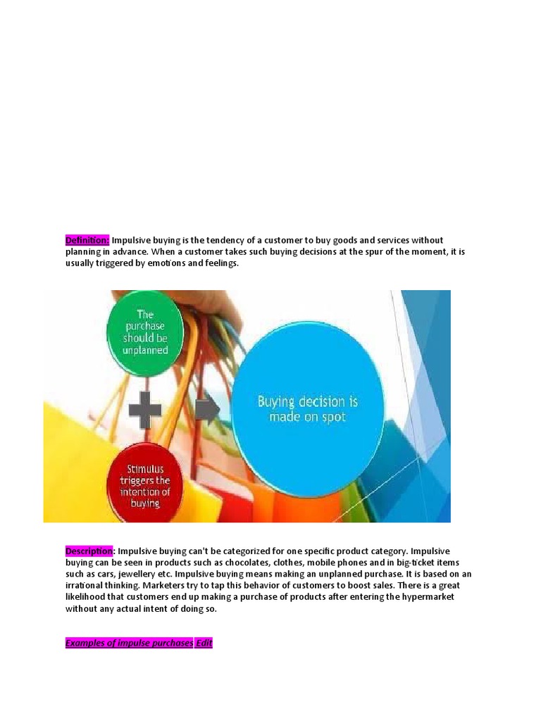 Understanding Impulsive Buying Behavior | PDF | Psychological Concepts ...
