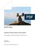 White Paper. OptiRamp Material Balance Reconciliation. A Statistical Approach To Data Reconciliation For Continuous Processes PDF