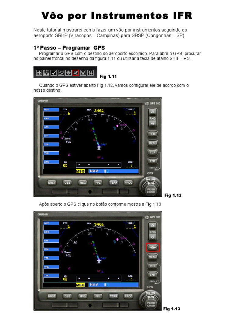 Tutorial - Vôo Por Instrumentos IFR | PDF | Pista | Flap (Aeronáutica)